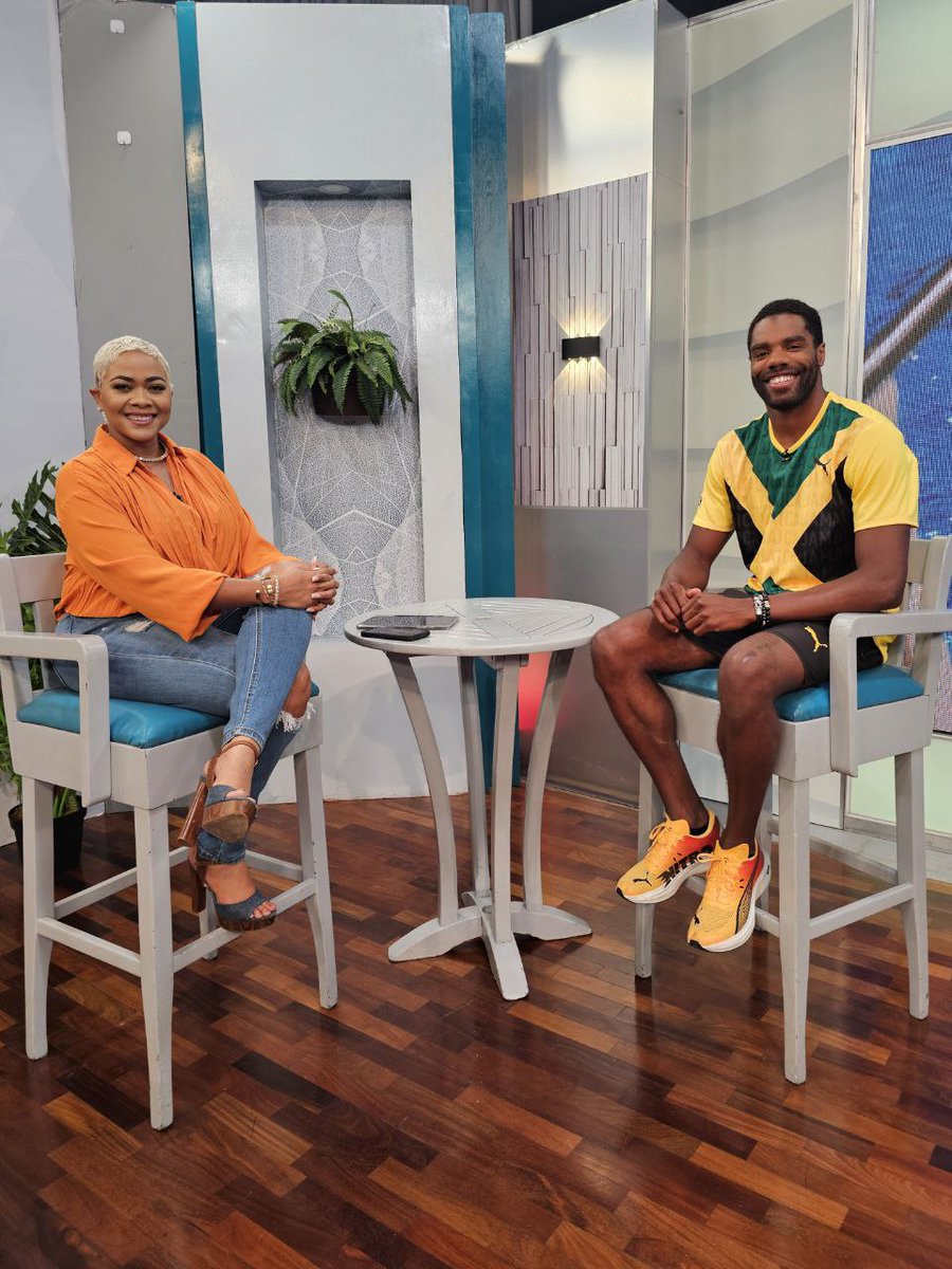 Smilejamtvj's tweet photo. Retired Olympic Diver, Yona Knight-Wisdom (@YonaKW) stops by to discuss his experiences in Paris and the two-week diving camp he organised to spark interest in the sport among Jamaican children. https://t.co/a4xytl543b