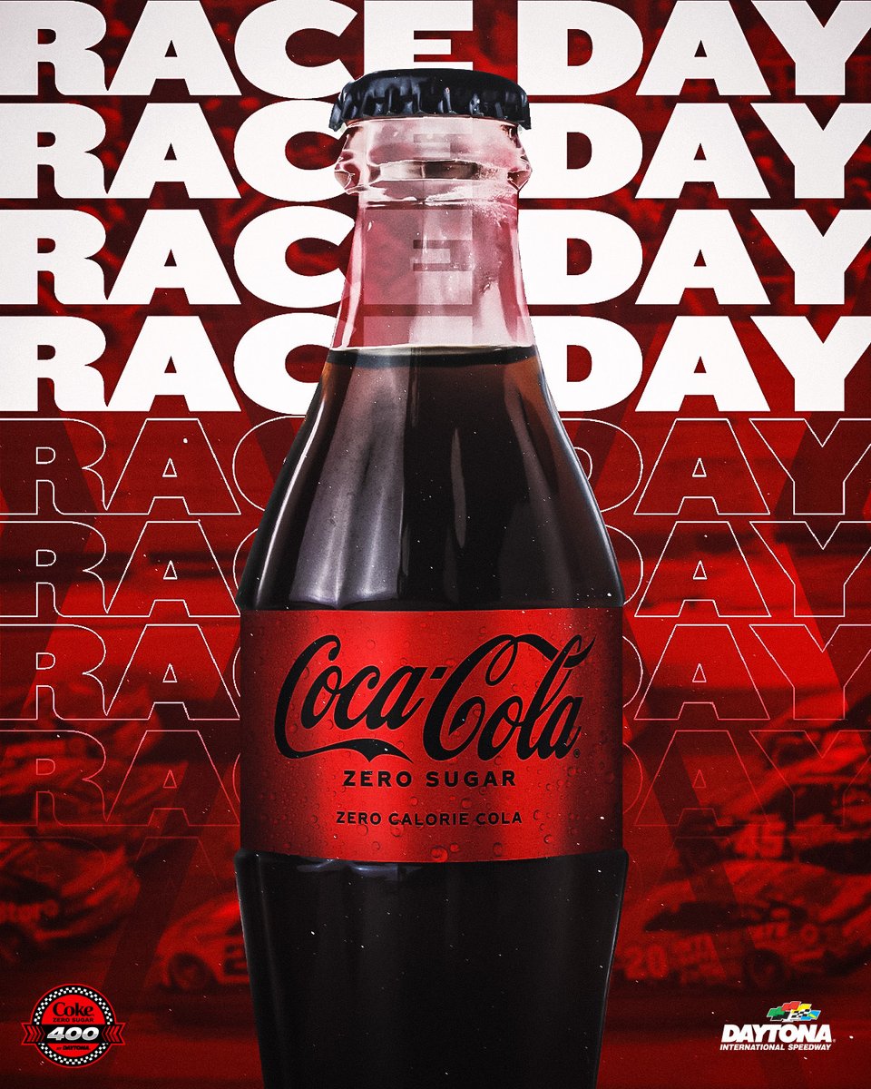 Cheers, it's race day 🥤 

#CokeZeroSugar400 | <a href="/CocaColaRacing/">Coca-Cola Racing</a>