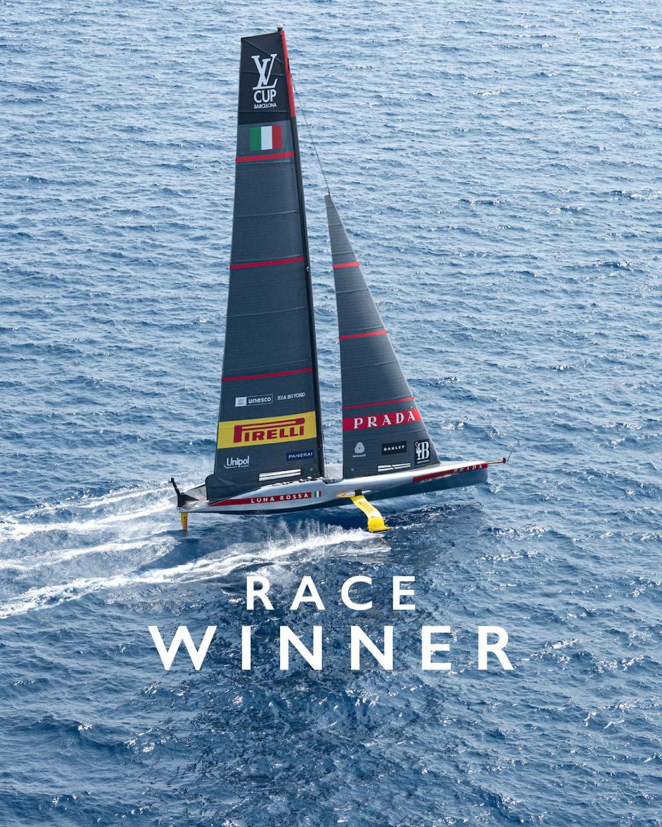 lunarossa's tweet photo. Luna Rossa is winner of Race 11
#LunaRossa #LunaRossaPradaPirelli #AmericasCup #Sailing #Sailor #FoilingBoat
@prada @pirelli https://t.co/X01h26kC64