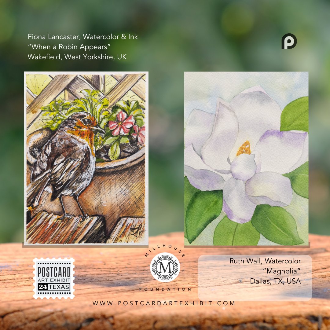 These lovely art cards arrived in support of @millhousemck - This year we are about artists supporting artists in #postcardartexhibit24! Thank you, Fiona Lancaster <a href="/fionalancaster/">Fiona Lancaster</a> &amp; Ruth Wall <a href="/ruthieonart2/">Ruthieonart</a> #postcardartexhibit #artistssupportingartists #artforacause