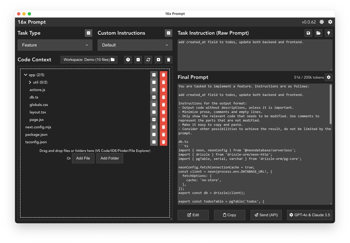 🔥 <a href="/16xPrompt/">16x Prompt</a> now supports dark mode. Also prompt caching and other enhancements.