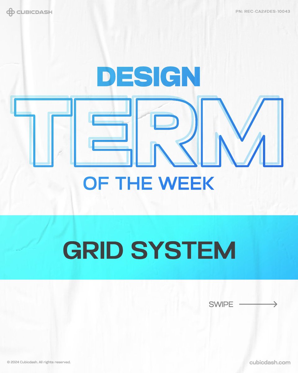 cubicdash's tweet image. Design Term of the Week: Grid System

Grid systems are the backbone of organized design! They use vertical and horizontal lines to align your content and balance for a clean and structured layout.

#GridSystem #DesignTermoftheWeek #Cubicdash
