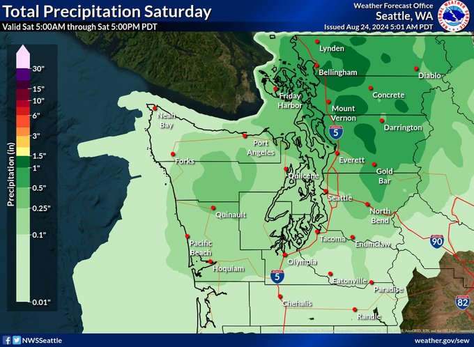 tin tức thời tiết Seattle Một ngày tháng 8 ẩm ướt khác cho