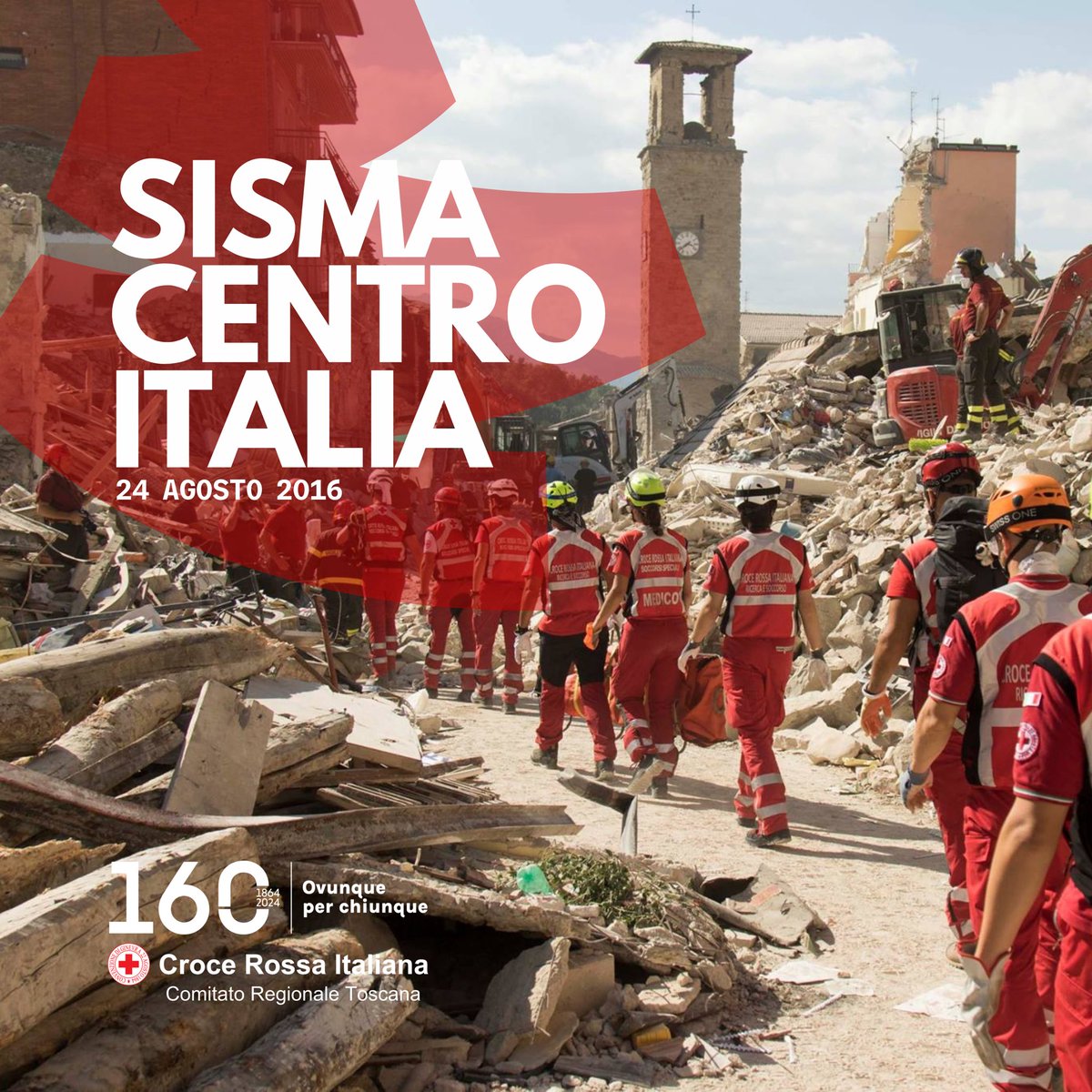 📍 Sono passati otto anni dal sisma del 24 agosto 2016 che sconvolse il Centro Italia. Alla comunità così duramente colpita, la #CroceRossa Italiana fece una promessa: non vi lasceremo soli. Ancora oggi siamo lì. 

#OvunquePerChiunque #SismaCentroItalia