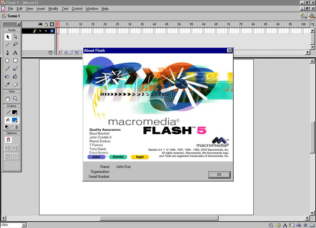 WebDesignMuseum's tweet photo. On August 24, 2000, Macromedia launched the Macromedia Flash 5.0 multimedia software. It was the first version in which ActionScript 1.0 object-oriented programming language was fully implemented.

#WebDesignHistory https://t.co/efkosFkOHW