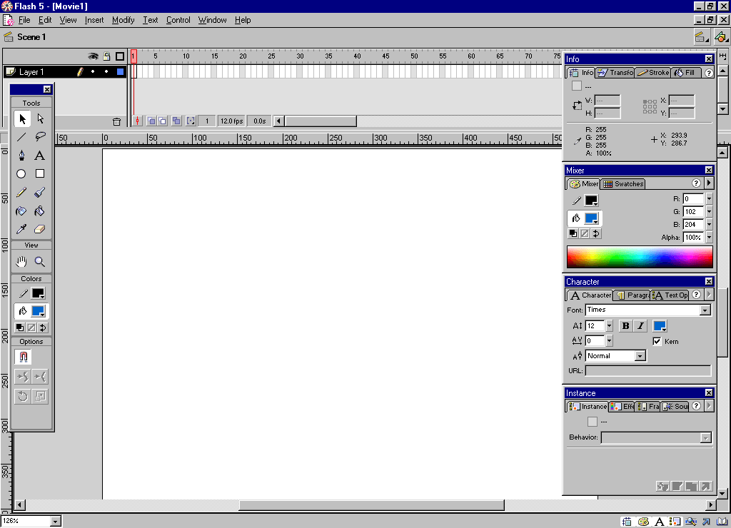 WebDesignMuseum's tweet photo. On August 24, 2000, Macromedia launched the Macromedia Flash 5.0 multimedia software. It was the first version in which ActionScript 1.0 object-oriented programming language was fully implemented.

#WebDesignHistory https://t.co/efkosFkOHW