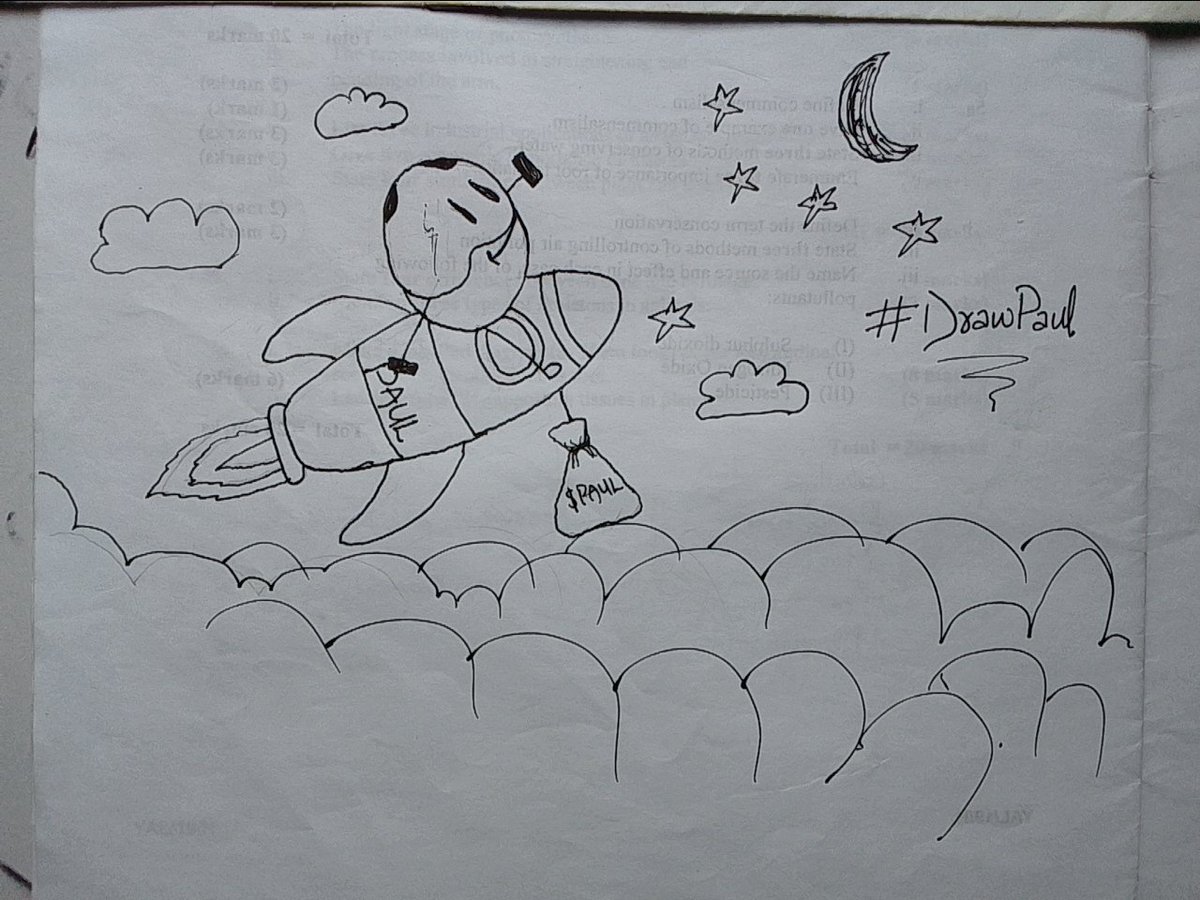 tonnyjayboy's tweet photo. @paulsolanacto Here's my $PAUL drawing story to the moon ๐ ๐
Frame 1: $PAUL ready to launch to the moon
Frame 2: $PAUL on his way
Frame 3: $PAUL finally getting to the moon
#DrawPaul @paulsolanacto https://t.co/DOxquAAfay
