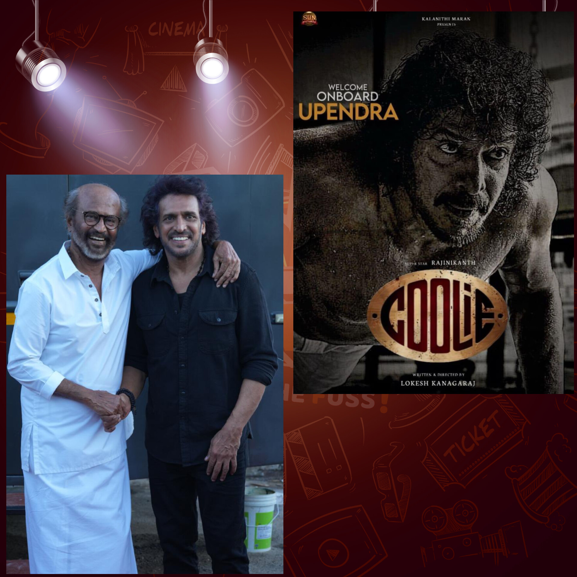 What The Fuss on X: "Another great addition to #Rajnikanth's #Coolie!  Kannada Actor #Upendra onboard. https://t.co/0Fglmkq0Sm" / X