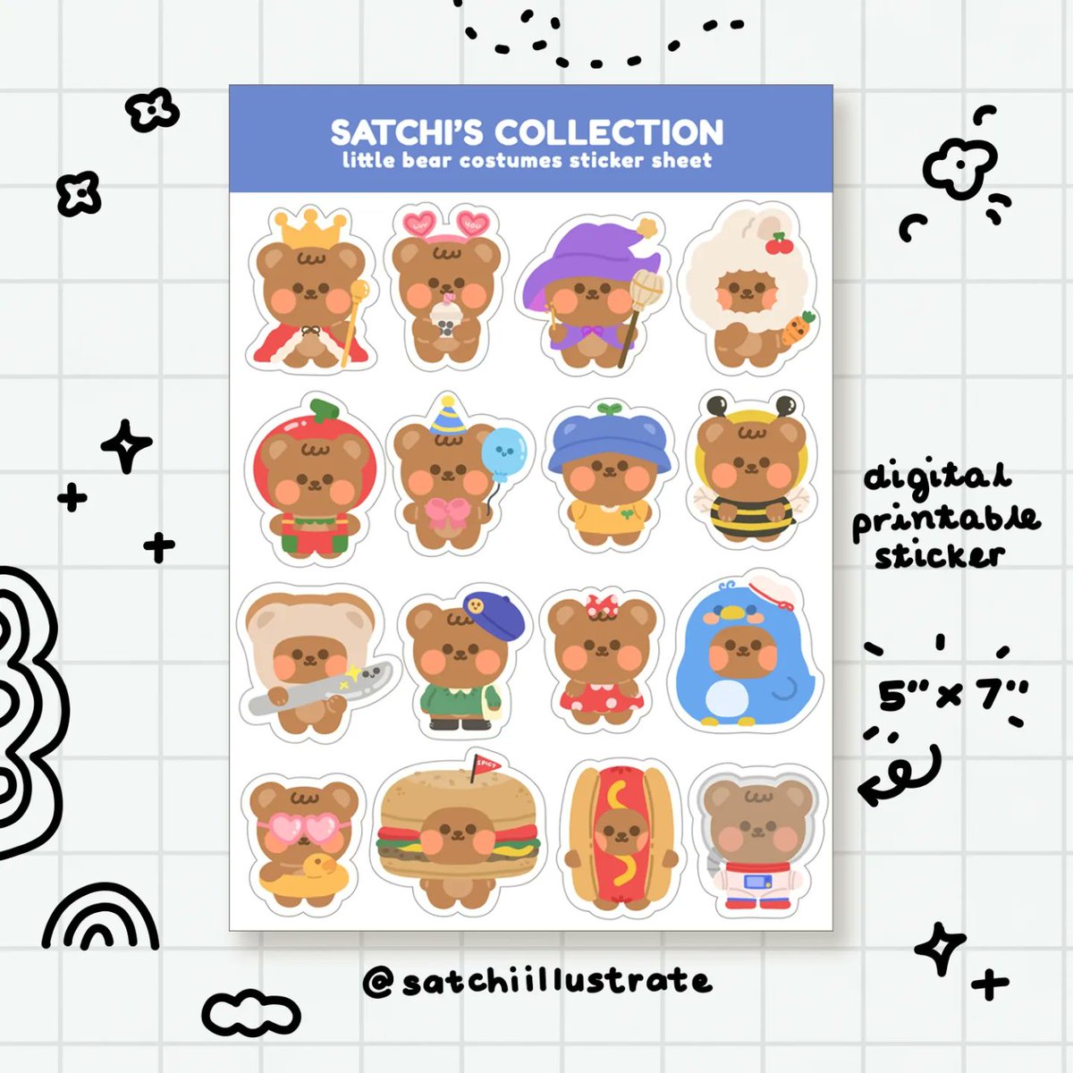 satchidraws's tweet image. New digital printable sticker sheets are now available on my shop ✨Pre-cropped PNGs are included that you can also use on your digital planners like goodnotes
.
.
#stickersheet #cutestickers #digitalstickers #stickerforsale #cuteprintablestickers #stickerforsale