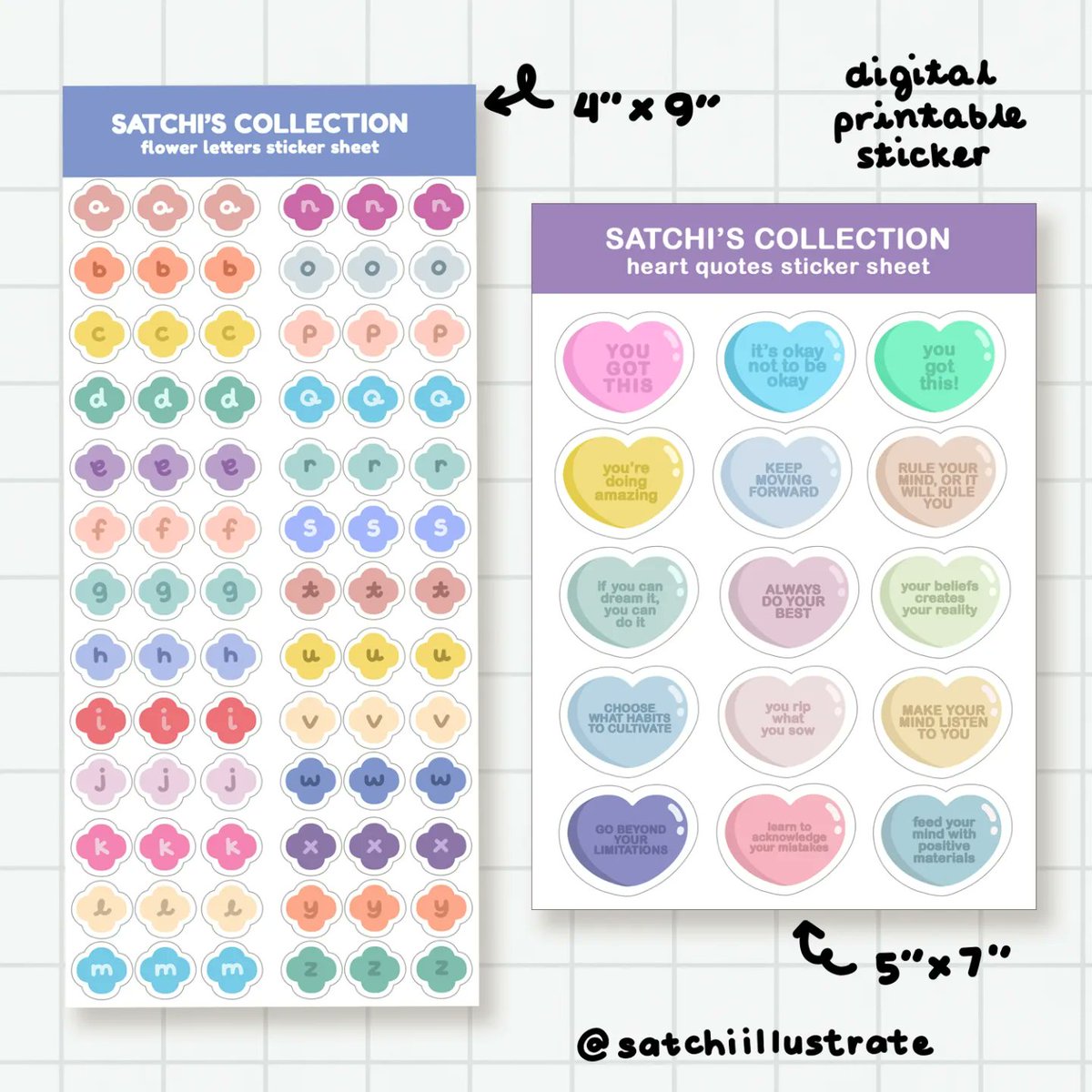 satchidraws's tweet image. New digital printable sticker sheets are now available on my shop ✨Pre-cropped PNGs are included that you can also use on your digital planners like goodnotes
.
.
#stickersheet #cutestickers #digitalstickers #stickerforsale #cuteprintablestickers #stickerforsale