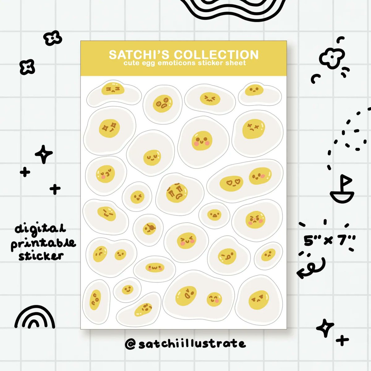 satchidraws's tweet image. New digital printable sticker sheets are now available on my shop ✨Pre-cropped PNGs are included that you can also use on your digital planners like goodnotes
.
.
#stickersheet #cutestickers #digitalstickers #stickerforsale #cuteprintablestickers #stickerforsale
