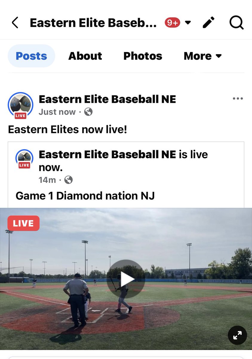 EliteBaseballNE's tweet image. Eastern Elite Baseball live on Facebook! Visit our page to watch our athletes live. 

#wwba #diamondnation #baseball