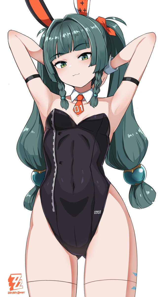 「青衣らくがきまるでバニー日に間に合っておらぬ#ゼンゼロ #zzzero  #Qi」|のすく🦕のイラスト