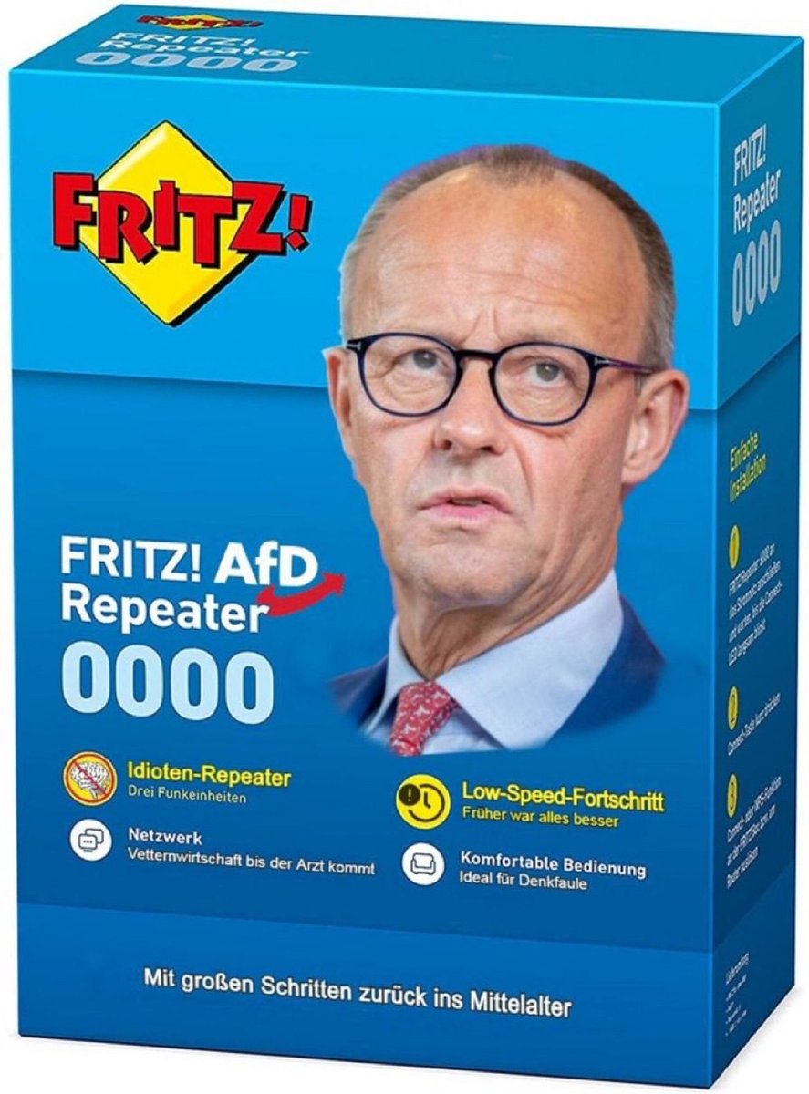 WhHartmann's tweet photo. Ein Anzug voller dressierter Ratten wäre besser als #Merz!

#CDU/#CSU: eine #Union von #Charakterruinen, die nur noch als #Steigbuegelhalter taugen &amp;
91 Jahre nach der #Machtergreifung wieder an der Seite der #Faschisten marschieren!
Ganz vorne:
#OpaMerz der Berufsopportunist! https://t.co/oUtE7BSQ4K