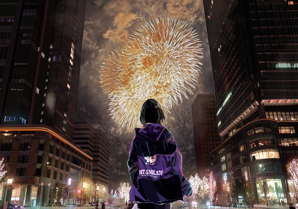 僕の花火大会のイラストを見てくれ