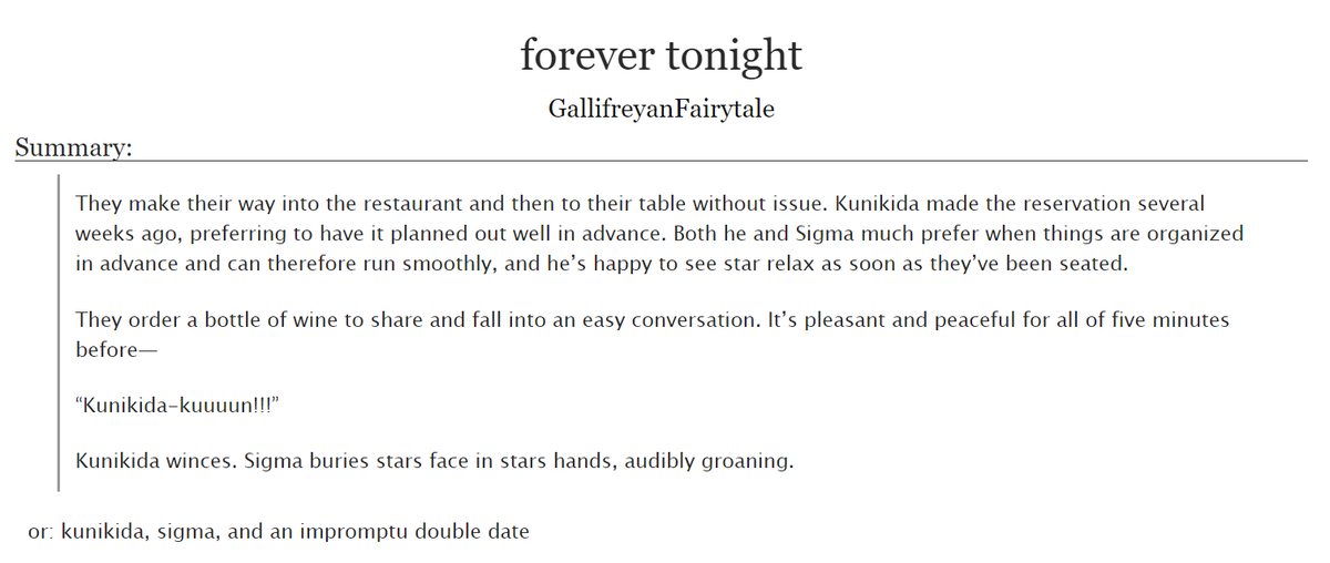 zukkaoru's tweet photo. written for @KunisigWeek #KuniSigWeek day 6: date night

- 2.4k words, post-doa arc
- established kunisig
- ft. background souheki being menaces

https://t.co/NAamyiZVHk #bsd #bsdtwt #kunikidadoppo #sigmabsd https://t.co/oM1c3ByJKY
