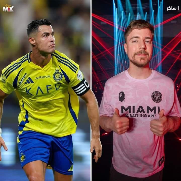 🗣️| أشهر يوتيوبر في العالم (مستر بيست) : احمد الله ان كريستيانو هو من ينافسني على هذه الجائزة  .فلو كان ميسي فكانت ستسرق مني الجائزة في نهاية كل عام ✅️