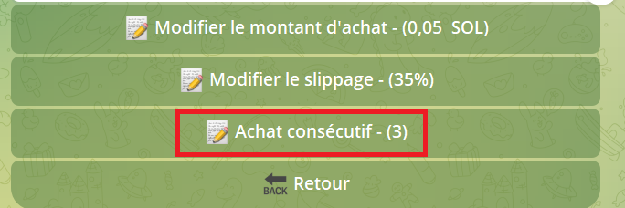 Annonce importante les brothers, ⚠️

Une nouvelle fonctionnalité pour éviter d'avoir plein d'achats consécutifs sur une crypto est là ! 🚫💥 Nous avons bien entendu vos plaintes sur les whales qui spamment comme des mitraillettes ou ceux qui consolident leur position. 😤 

Nous