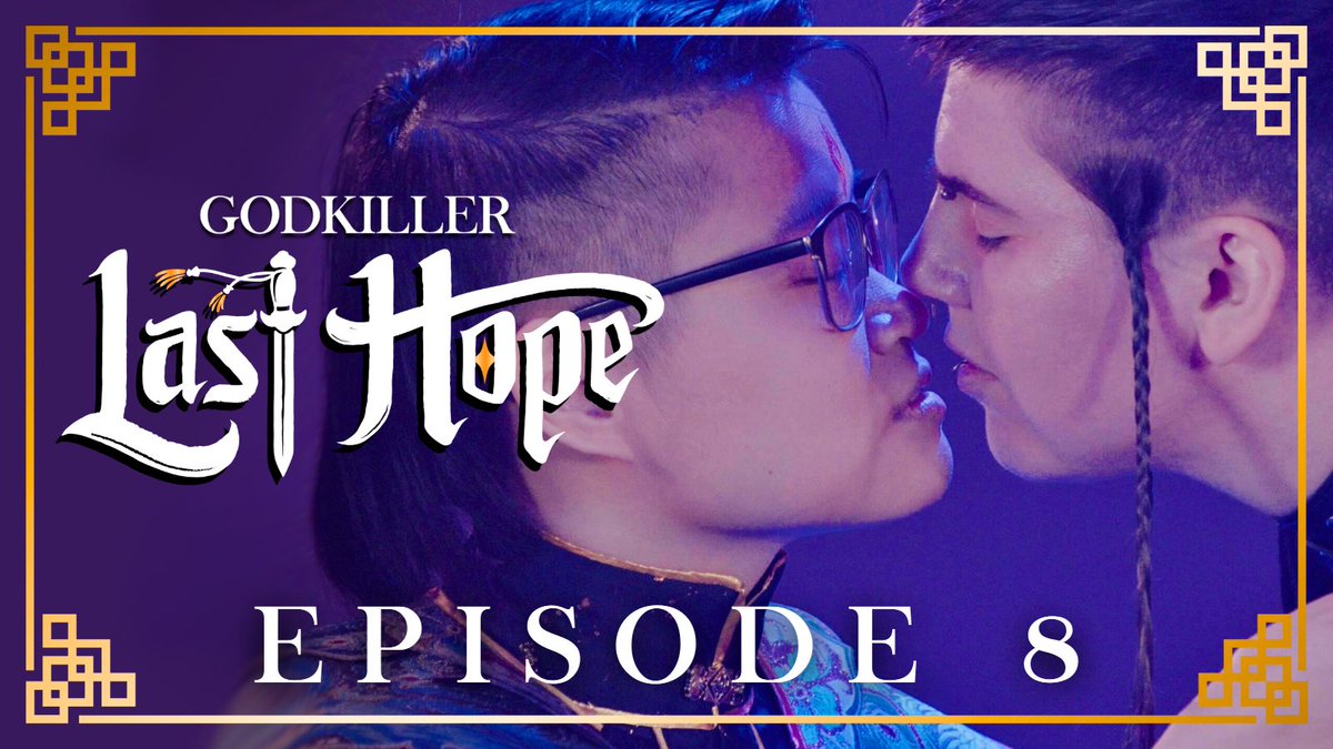 🩸 FINALE TONIGHT! 🩸

This story ends as it is Fated to begin;
with Hatred plunged through
    the chest of a God.

GODKILLER: Last Hope airs its final episode TONIGHT (8/24) at 5pm PT/8pm ET. Don’t forget — the story is in your hands, now.