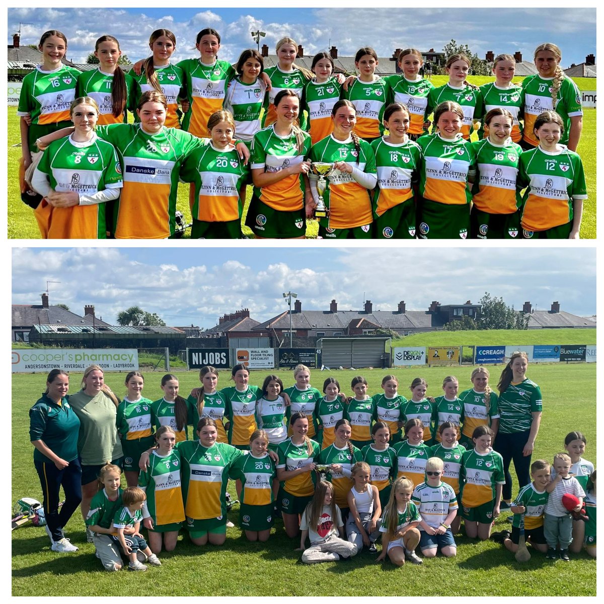 A huge comhghairdeas to our u14 camogs and mentors on winning the championship final today. 👏👏
I believe this is the first camogie championship in our clubs history! 
Hard luck to <a href="/naomheoinclg/">Naomh Eoin CLG</a> your girls were excellent today.