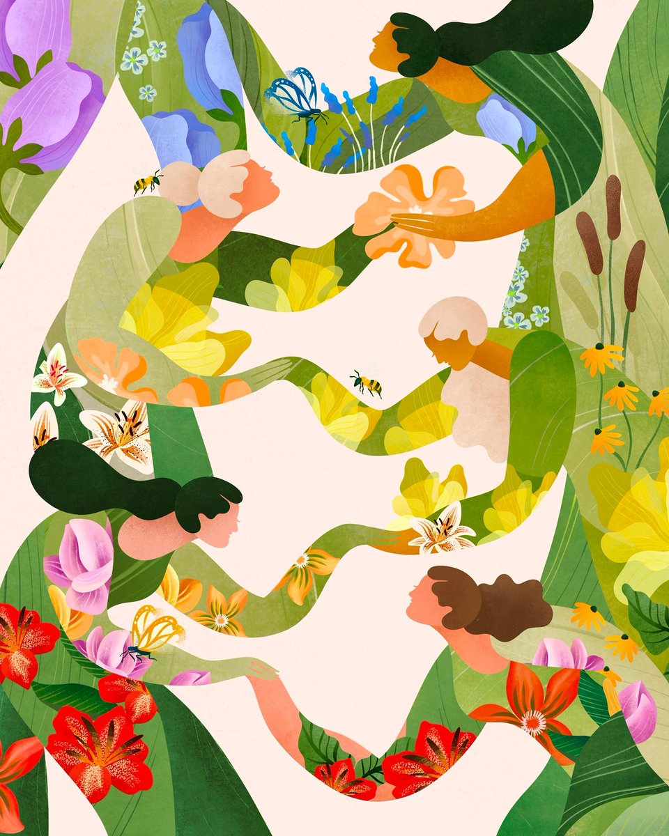 DirIllustration's tweet photo. A beautiful illustration by Maggie Stephenson for Dutch Flow Magazine on the power of friendship and its importance in an ever-changing world.
Explore more by Maggie: https://t.co/xcGBZ9EtYF
#LeadwithConnection #connection #friendship #editorialillustration #health #floralart https://t.co/ShFu584Kle