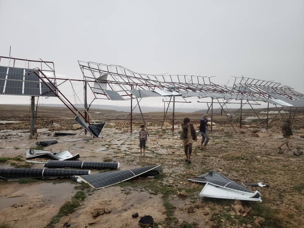 اثارماخلفته  العواصف ارعديه في محافظة 
#صنعاء