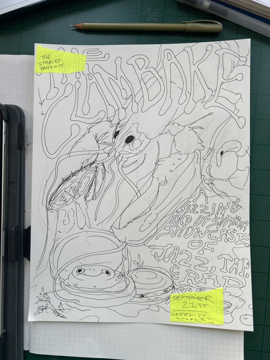 geeeziee's tweet photo. Poster concept design coming together 🦞 https://t.co/8gZKs7LbJc