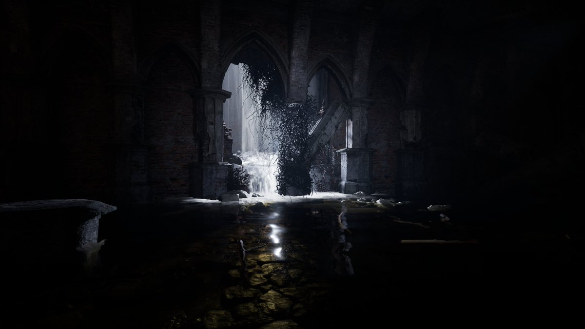 Confrontedgame's tweet image. Horror #screenshotsaturday ! 
The flooded crypts in Confronted.

#crypts #castle #horrorgame #indiedev #indiegame #UnrealEngine #Steam #art #floods