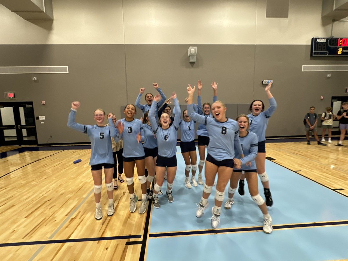 KollerTX's tweet photo. It was pandemonium at the Ranch last night as our Wranglers pulled off the greatest comeback in school history against Leander HS. Down 0-10 and 8-22 in the 2nd set, the Wranglers wrecked the next 20 points with an 18-2 run to take it 26-24 and sweep the Lions! https://t.co/HVWUrlzeuR