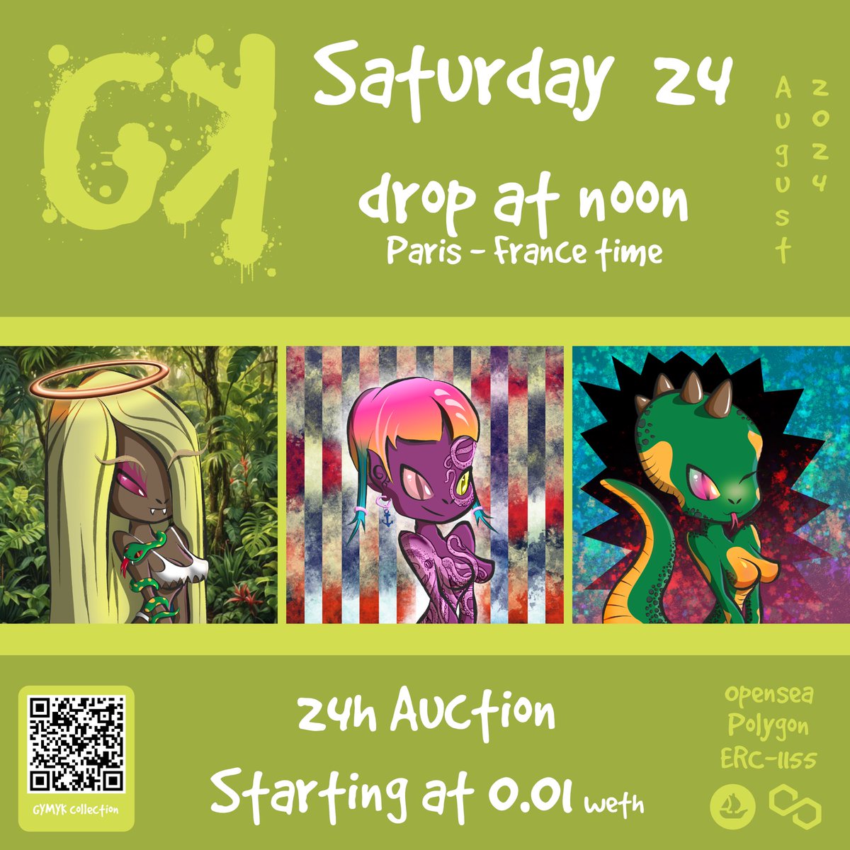 🔥 AUCTION LIVE 🔥 

Incredible 💥💥! We wanna thanks for all your love <a href="/Randocatss/">Randocats</a> and <a href="/handsdall/">Handsdall23 🇫🇷</a> for take apart of auction on animal Gymyk drop !!🔥🔥

Just one alone now!! Check it!!!

Witch one you are???

opensea.io/collection/gym…

Booooom!!

#NFT
#NFTCommunity #nftcollectors