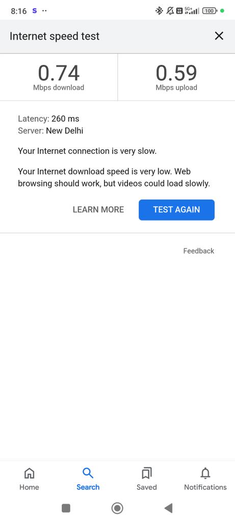 Chetloo's tweet image. #jio5G Very speed network 😅😅😅