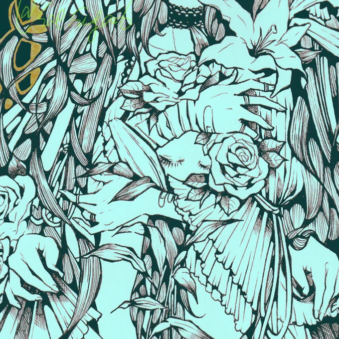 お手手描くの楽しい 