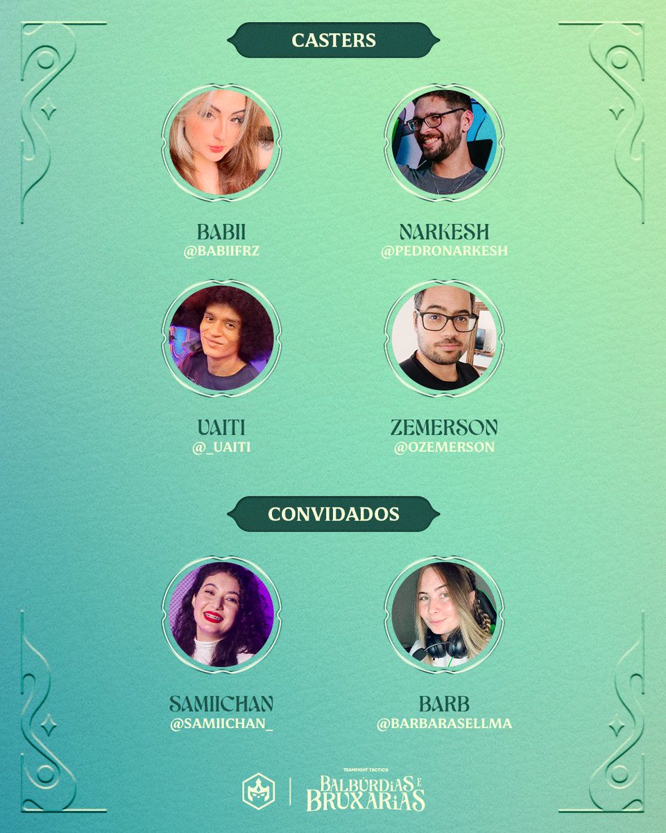 Fim de semana de Tactician's Cup! 🏆

E dessa vez, além dos nossos maravilhosos casters, também teremos a participação de @samiichan_ e @barbarasellma nas análises!