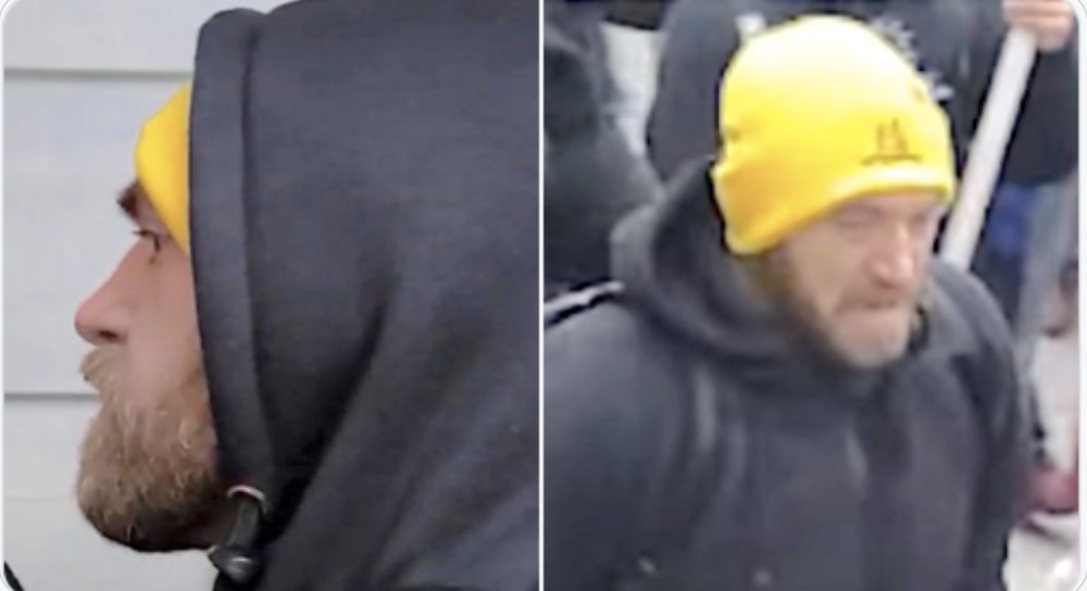 🔍🔍PLEASE RETWEET🔎🔎
#Consequences #Jan6thInsurrection
#FBI is seeking to identify this person involved at the U.S. Capitol on #Jan6
If this person looks familiar contact FBI at 1-800-225-5324.
REFERENCE # 327 AFO

CC: @BadBradRSR