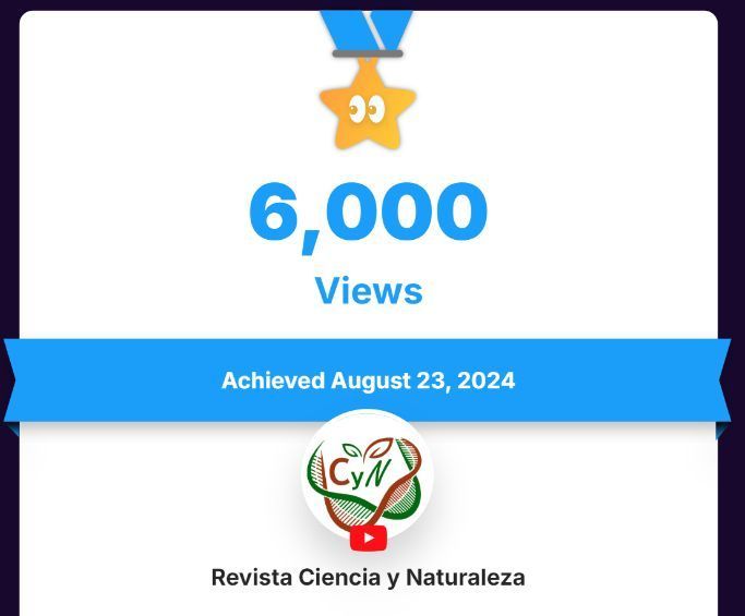 Revista_CyN's tweet photo. ✨🤩 6,000 views 🎈🎈🎈🎉🎉🎉
❤️❤️❤️   Youtube   💚💚💚 
         Gracias a tod@s!!!!!!
Revista 🚀 Ciencia y Naturaleza 🍀
#RevistaCyN #Divulgación #Difusión #Leer+ 
https://t.co/hrpzeB7S9d https://t.co/1CjZYxt08u