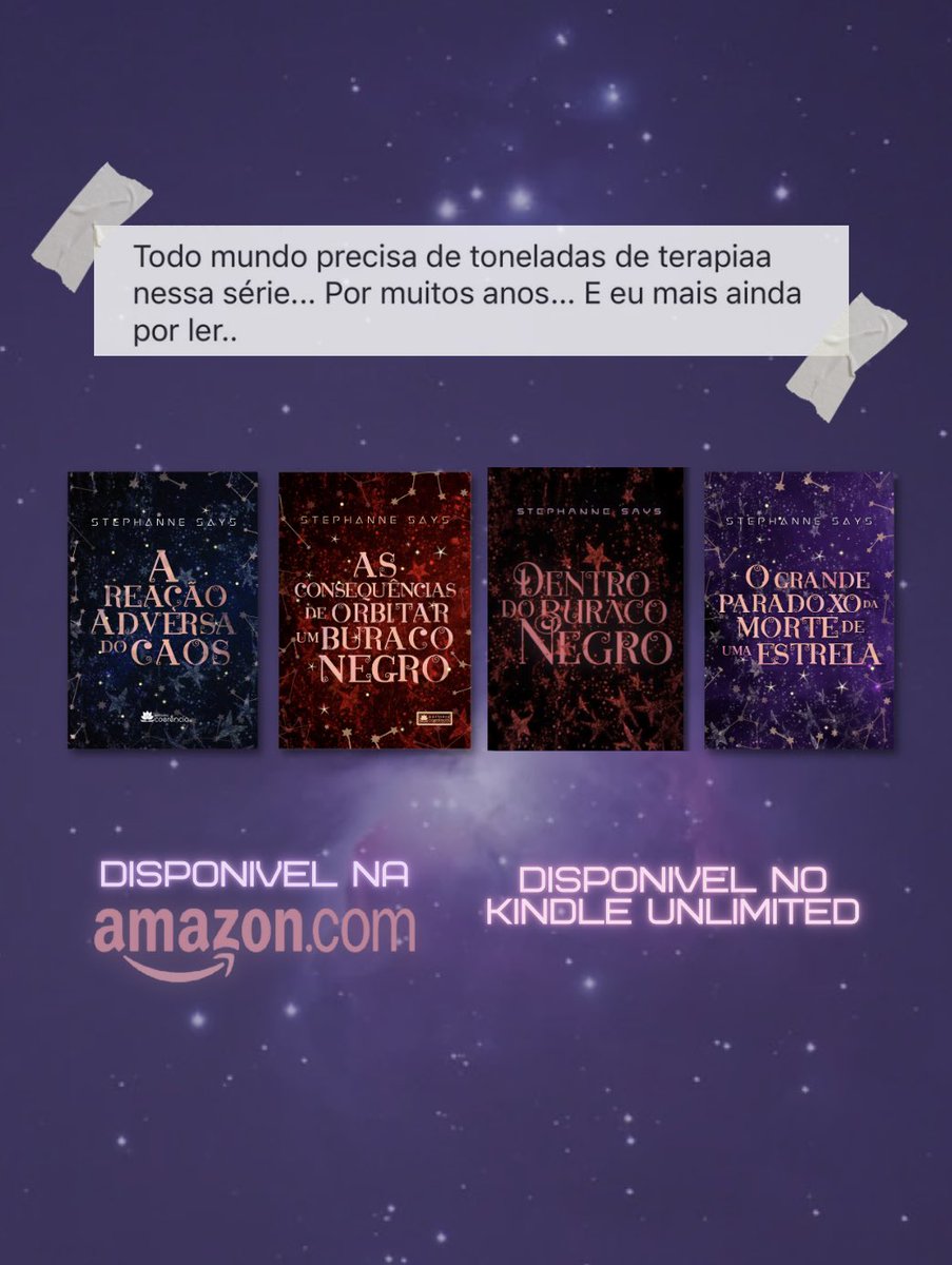stephannesays's tweet photo. 🚨atenção, todos esses livros de “a reação adversa do caos” estão GRATUITOS no #ExplodaSeuKindle

leia se vc gostar de livros com:
- muitas piadas e referências
- descrições excêntricas e hiperbólicas
- crises existenciais
- gente que precisa de terapia

https://t.co/Bn9wk2uFYB https://t.co/mTr1p4UUtT