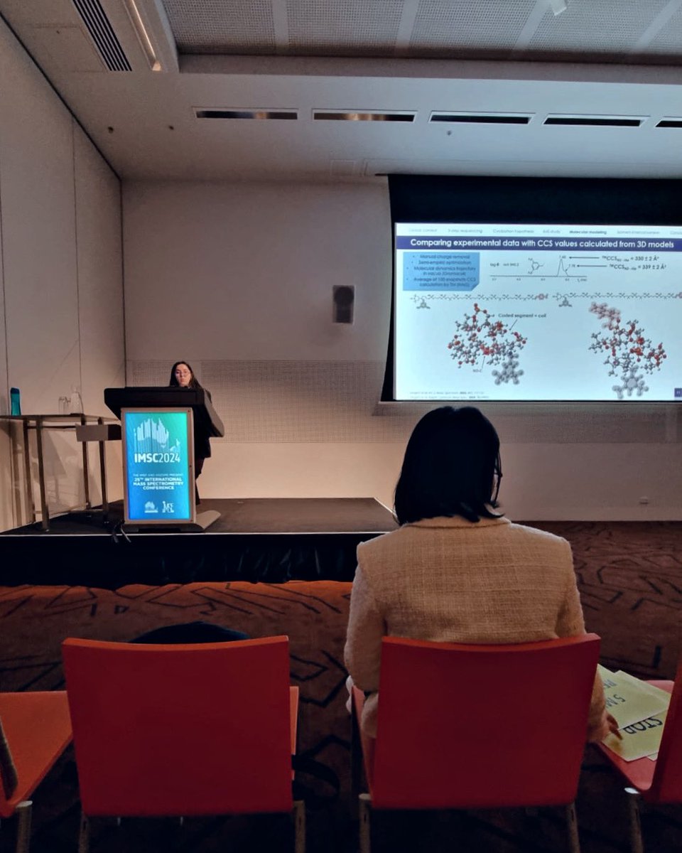 Isaure_CSergent's tweet image. #IMSC2024 was wonderful: rich in science, exchanges and encounters ! 
I was honored to be selected for an oral and awarded by JMS ! It was an absolute pride and pleasure to present my results 😁. 
Thanks to everyone I met at the IMSC2026 stand, see you in Lyon in two years 🇫🇷