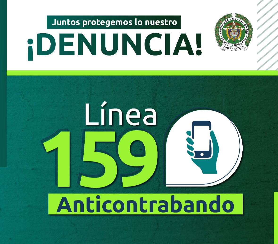 PoliciaMedellin's tweet image. Línea Anticontrabando 159, #TodosContraElContrabando denuncia allí delitos contra el comercio ilegal.

📲🚨