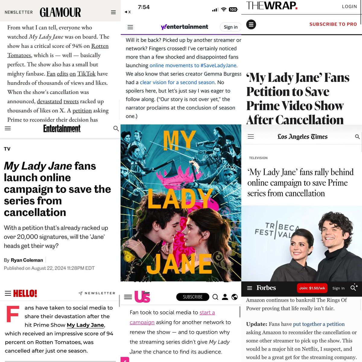 In case you missed it, we’re making headlines in major publications across the United States and the UK. Hey <a href="/primevideo/">Prime Video</a>, are we loud enough yet? 

#SaveMyLadyJane #MyLadyJane