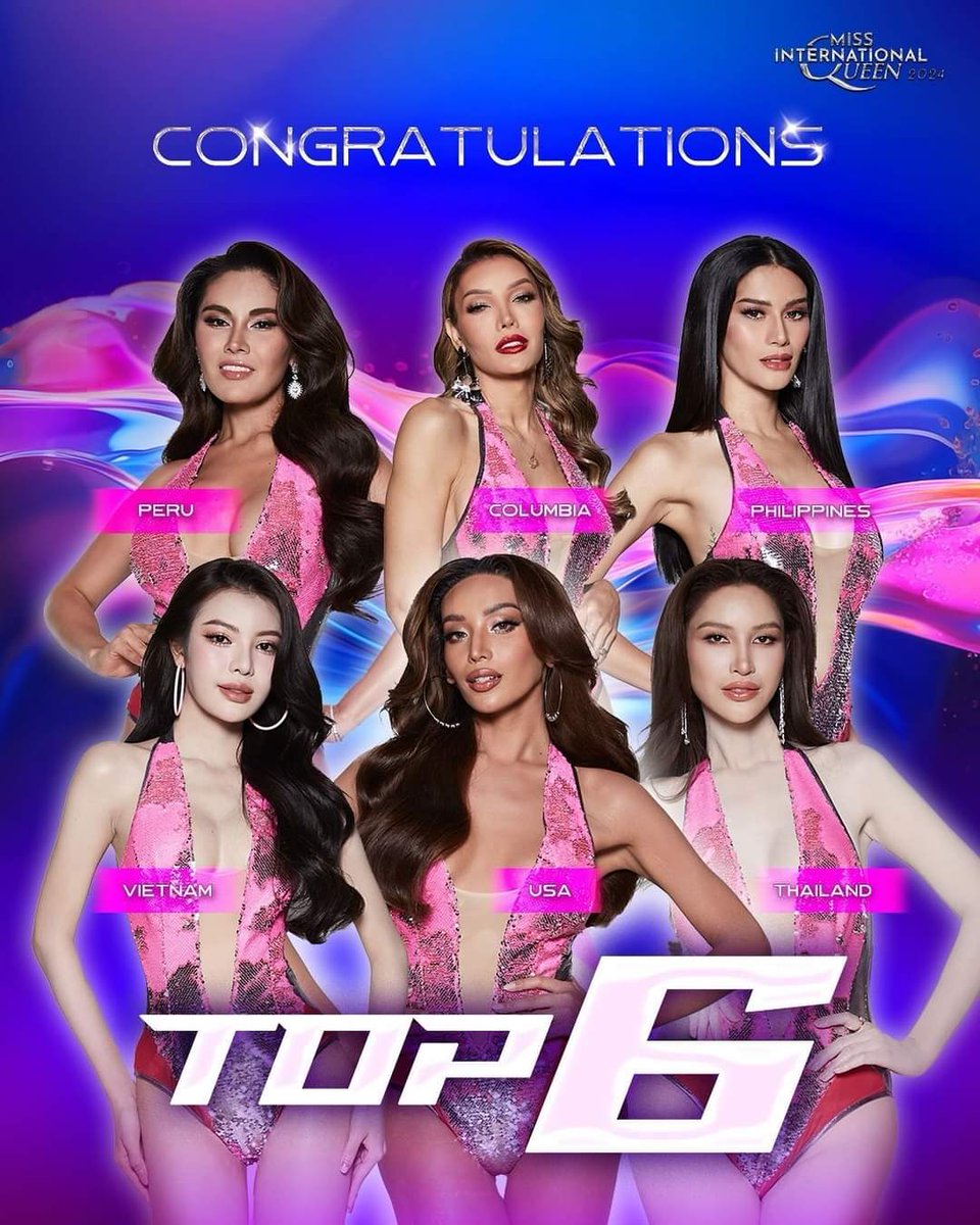 pathitta1978's tweet photo. Congratulations👏🏻✨

The 6 Finalist of Miss International Queen 2024.

The Force of Transformation..👑

#MIQ2024 
#MissInternationalQueen 
#TheForceofTransformation
#WorldEquality https://t.co/2sAUvvIXlj
