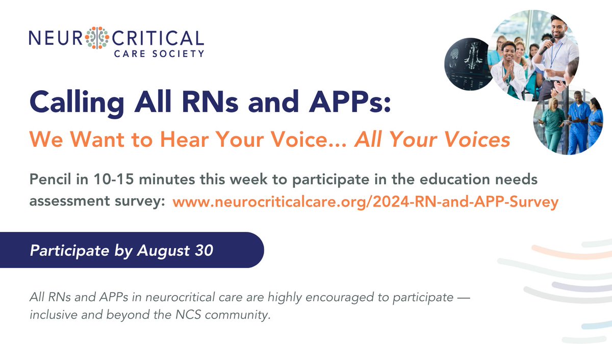 🩺 Attention neurocritical care nurses and APPs! Your insights are crucial for advancing our educational programs. Contribute to our needs assessment survey and help us better serve your community. Survey closes Aug. 30! 🌟

🔗 ow.ly/bGWZ50SCJVY