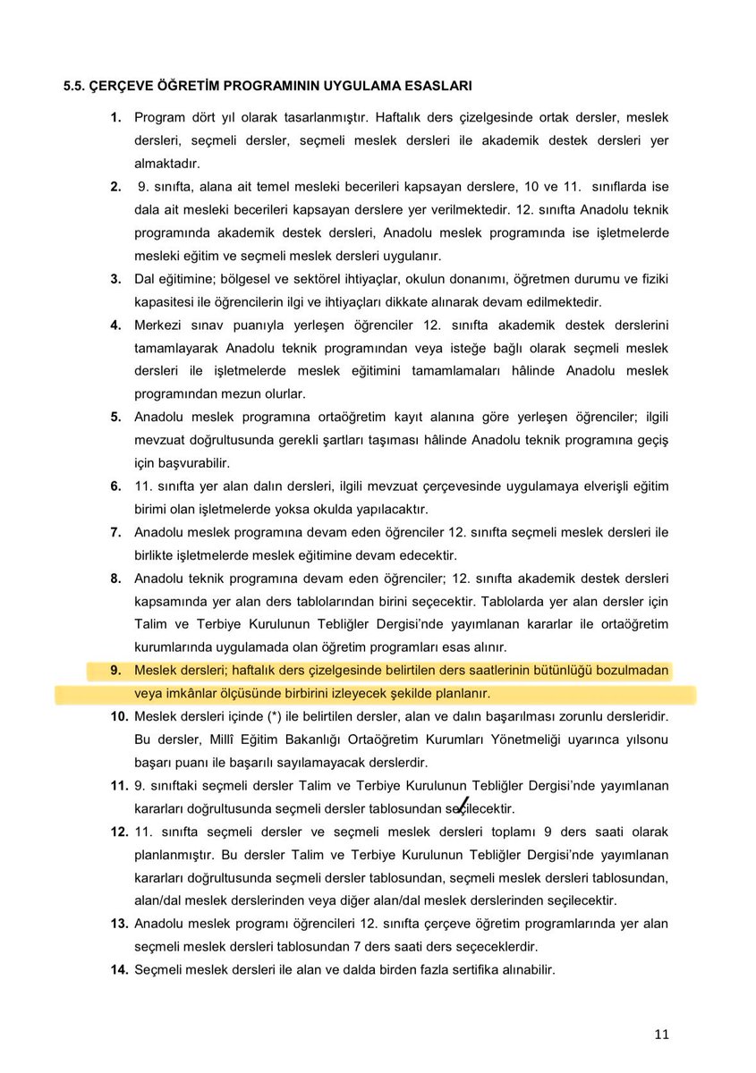 Meslek Liselerinde görev yapan Atölye Öğretmeni arkadaşlarım, 

Okul yönetimlerinizi uyarınız !!

Ders programınızda ki Meslek dersleri, uygulama içerdiğinden bölünemez. 

Lütfen bizde bu derslerde daha fazla beceri ve uygulama çalışmaları yapalım.