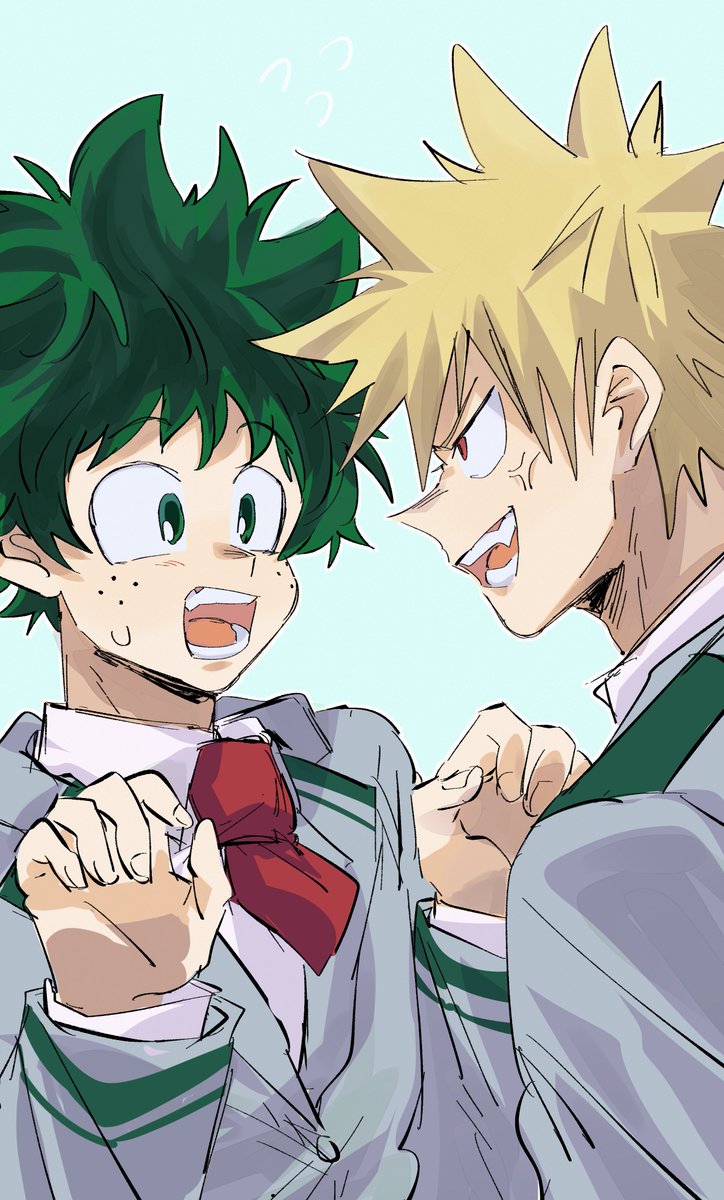 爆豪勝己 ,緑谷出久 「出勝」|ビビりのイラスト