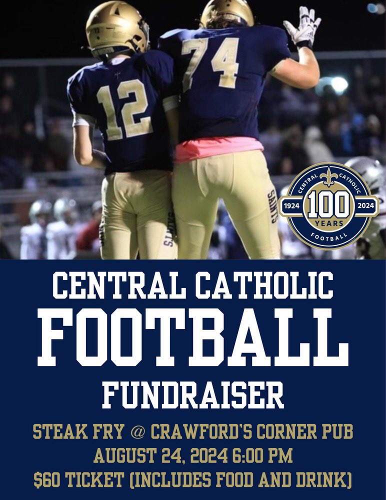Today is the day!

Crawford's Corner Pub
6 pm
$60 a person
All you can eat food and drink.

No advance tickets necessary, just purchase at the event.

Can't wait to see everyone there!

Go Saints!