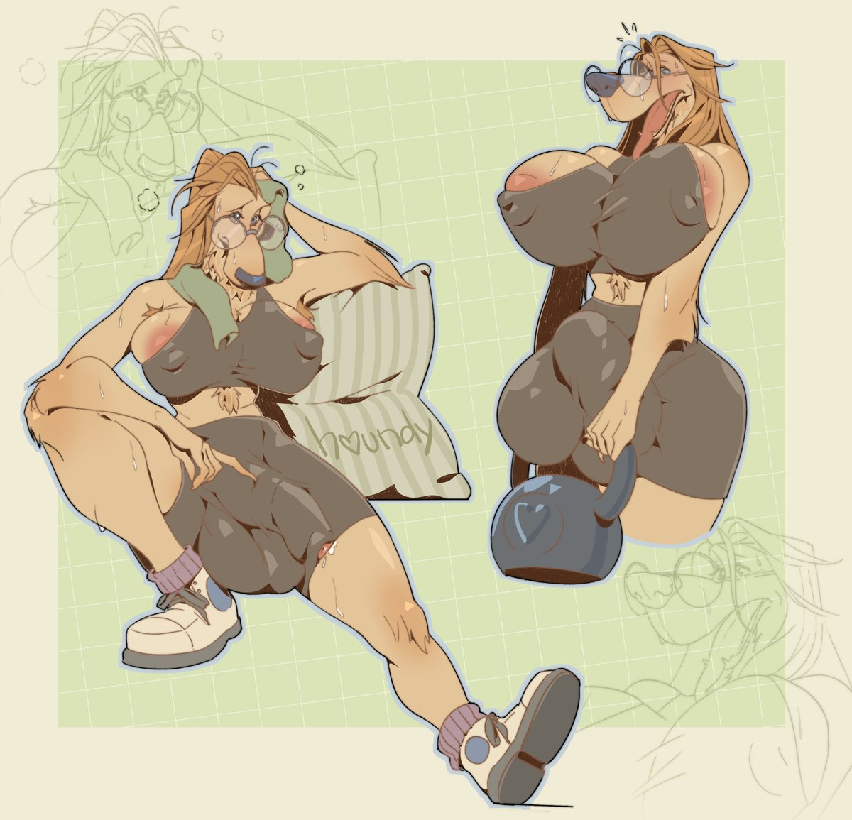 GlassyHoundy's tweet photo. So hard to stay fit ! 🥵💦 https://t.co/ThI5WbQXHv