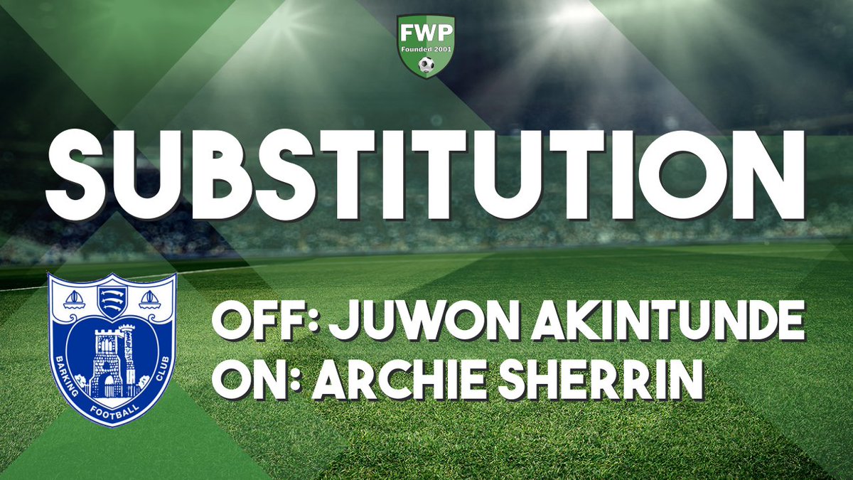 SUB: Archie Sherrin replaced Juwon Akintunde (75') fwp.co/eaRUyz