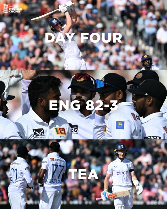 ENG need 123 more for victory  🏏 📹 Credits: Twitter/englandcricket