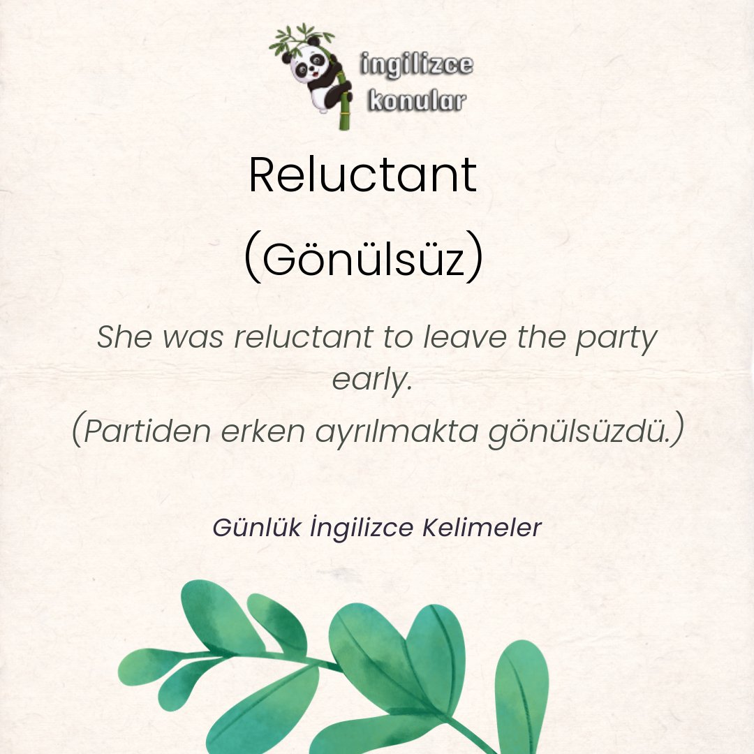 Yeni İngilizce Kelime: Reluctant (Gönülsüz)

Lütfen daha fazla İngilizce kelime için için bizi takip edin. ingilizcekonular.com ile İngilizce öğrenmek çok kolay.

#ingilizce #ingilizcekelimeler #ingilizcekursu #ingilizcedersi #ingilizcesözler #ingilizcekonular