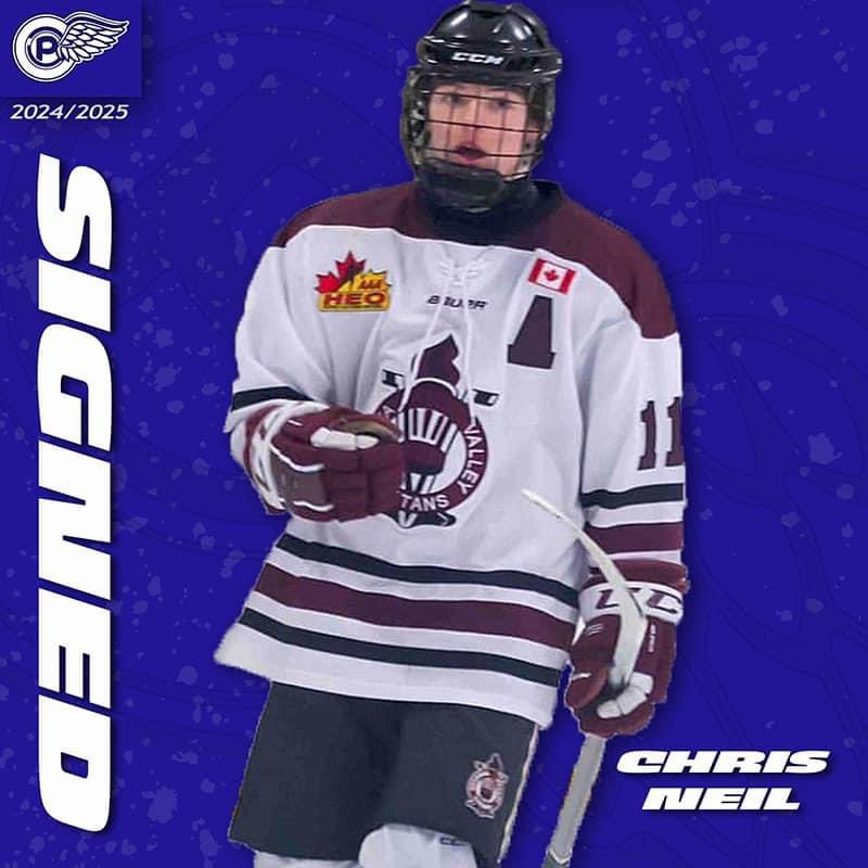 PerthBlueWings's tweet photo. Perth Blue Wings Signs Chris Neil from Ottawa Valley Titans AAA
Welcome to the organization Chris!
#NewEraofBlue #BleedBlue #GoBlue https://t.co/DIxxfP6fEs