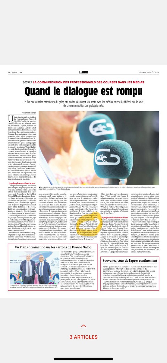 EcurieVivaldi's tweet photo. Nous sommes fiers d’être cités par Paris-Turf aujourd’hui comme un exemple de bonne communication avec les médias dans un reportage paru en dernière page @Paris_Turf https://t.co/7IN4EGE1NH